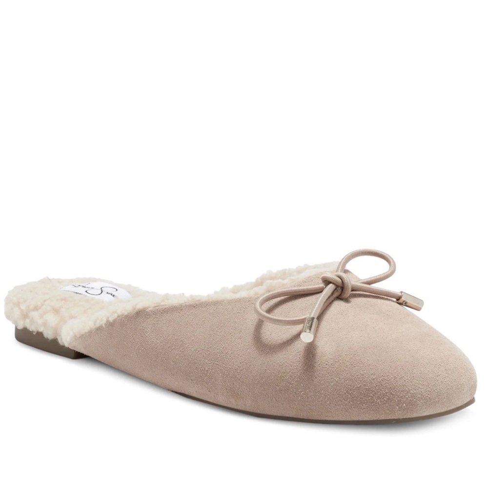 NWT Jessica Simpson fur mule shoes